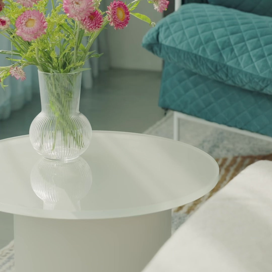 Lunar Glass Side Table